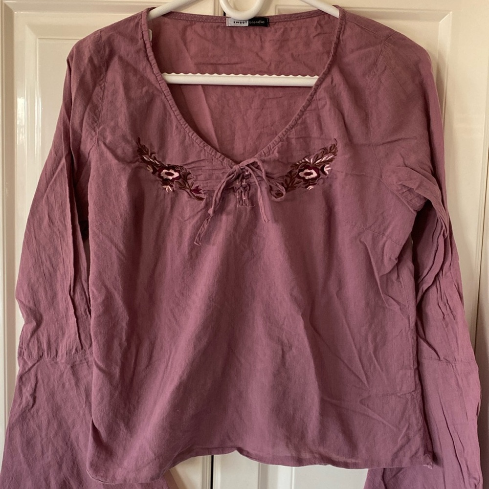 Sweet Blondie Ladies top, flared arms